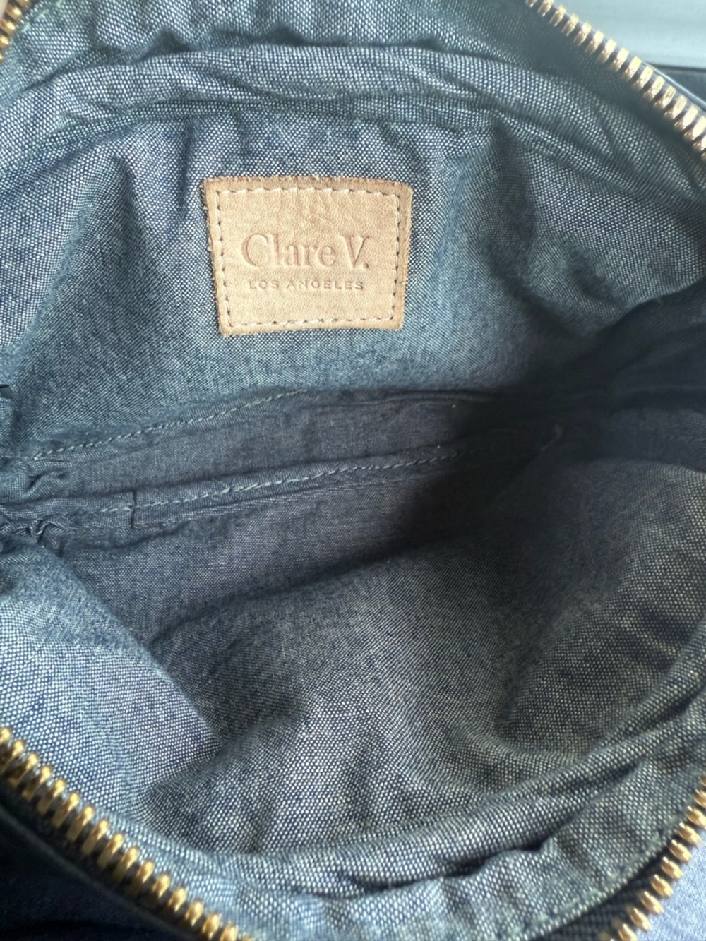 Clare V Small Black Leather Crossbody Purse - Picture 4 of 5